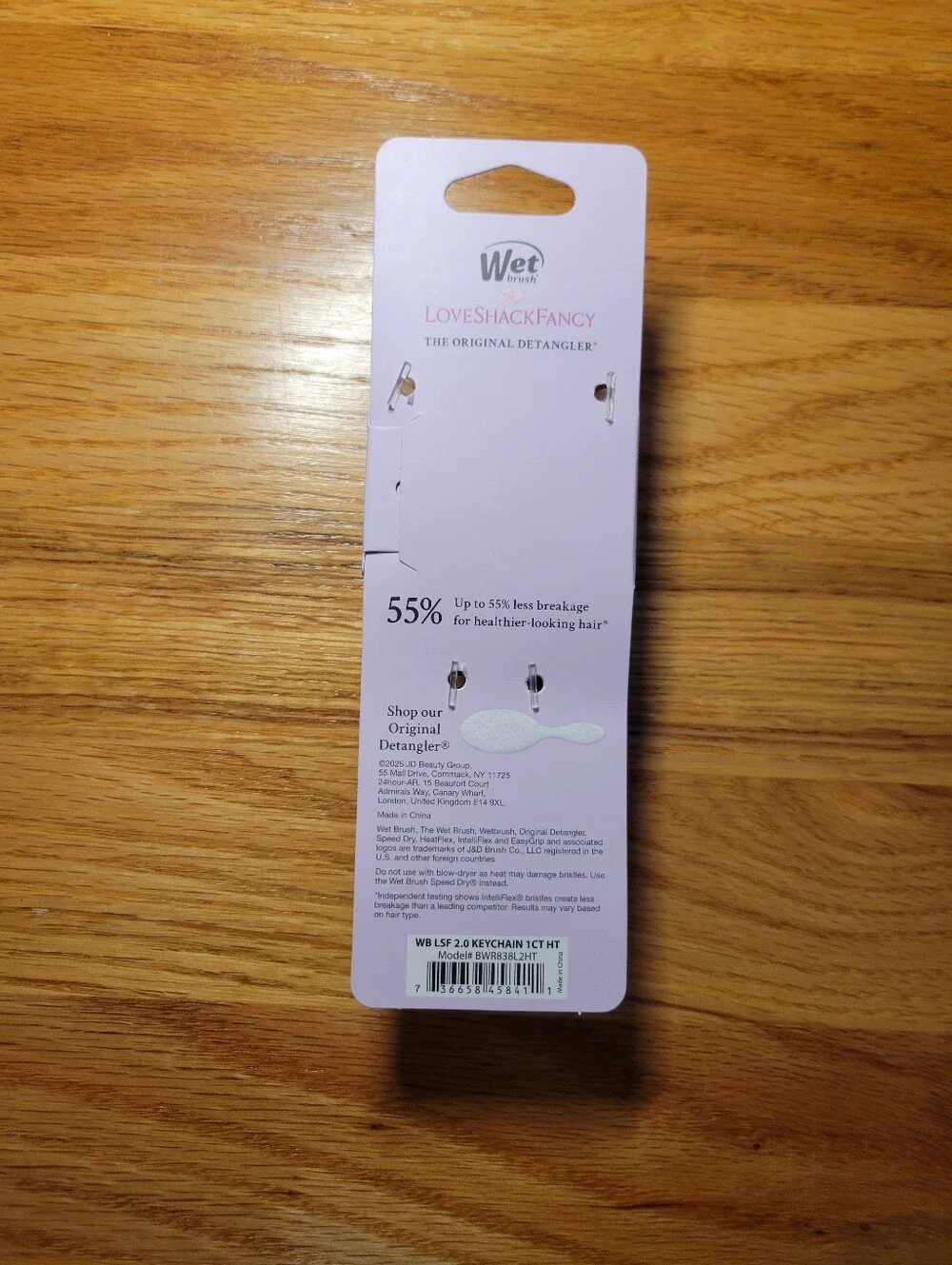 NWT LoveShackFancy x Wet Brush Limited Edition Keychain Detangler Hibiscus Happy